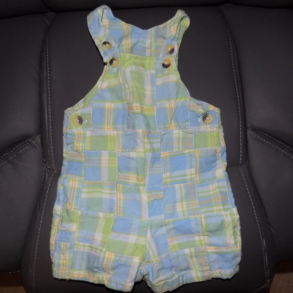 Kitestrings by Hartstrings Plaid Overalls/Romper